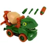 LEAN TOYS Betoniarka Dinozaur Unwrecker Zielone Akcesoria