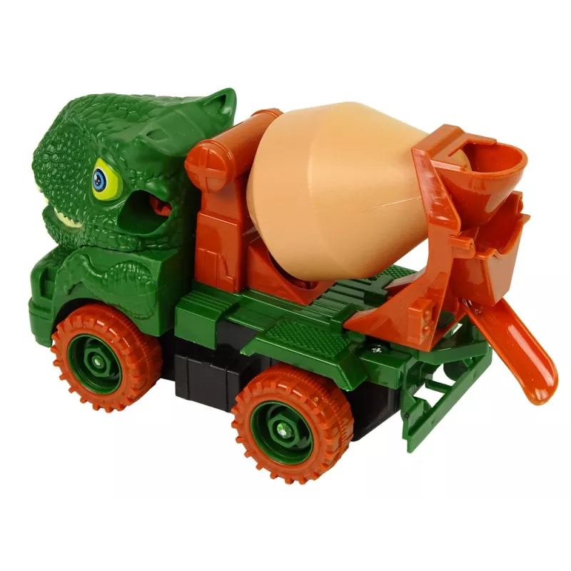 LEAN TOYS Betoniarka Dinozaur Unwrecker Zielone Akcesoria