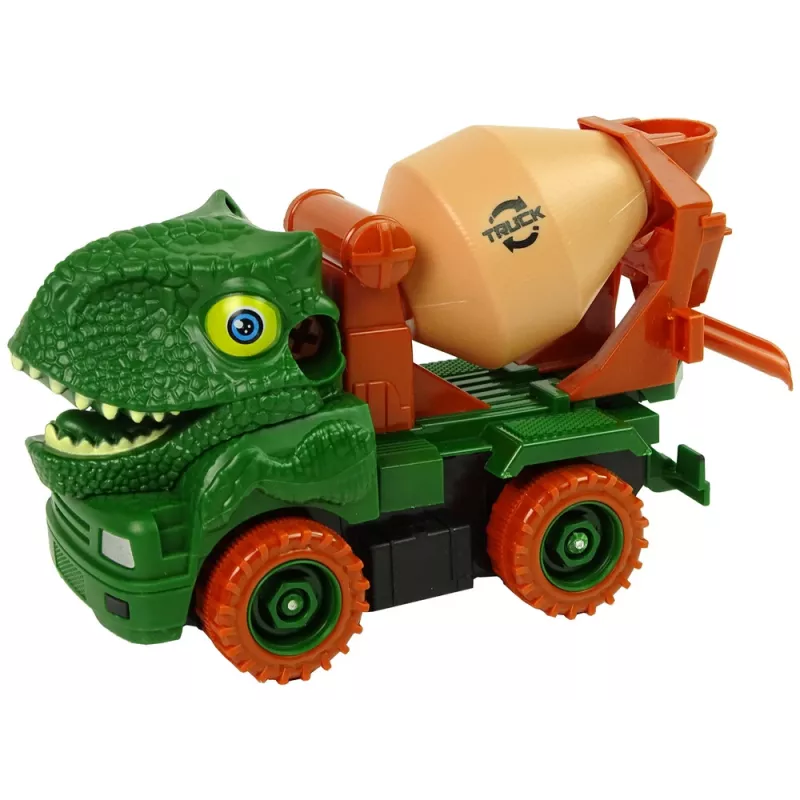 LEAN TOYS Betoniarka Dinozaur Unwrecker Zielone Akcesoria