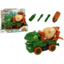 LEAN TOYS Betoniarka Dinozaur Unwrecker Zielone Akcesoria