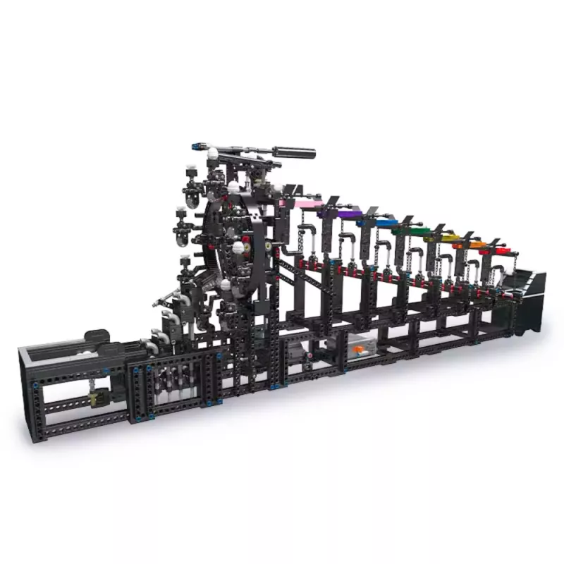LEAN TOYS Klocki Konstrukcyjne Tor Kulkowy z Silnikiem Elektrycznym 2520 szt.