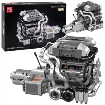 LEAN TOYS Klocki konstrukcyjne Silnik samochodowy V8 Skrzynia biegów 2024 el.