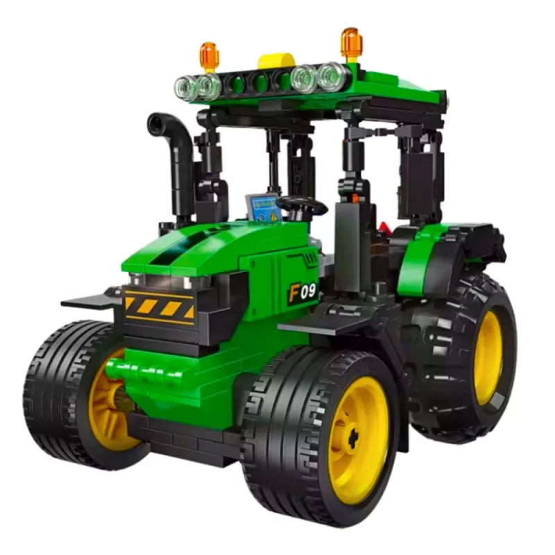 LEAN TOYS Klocki konstrukcyjne Traktor rolniczy zielony 304 szt.
