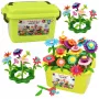 LEAN TOYS Klocki Konstrukcyjne Kwiaty Kolorowy Ogród Kwiatowy w Pudełku 73 szt.