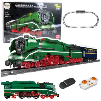 LEAN TOYS Klocki konstrukcyjne Zdalnie sterowana lokomotywa parowa RC 2348 el.