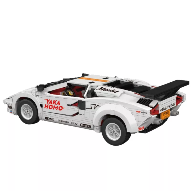 LEAN TOYS Klocki Konstrukcyjne Samochód Sportowy RC Biały 1384 szt.