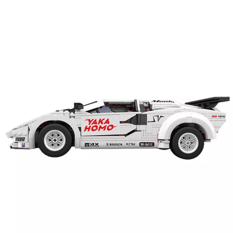 LEAN TOYS Klocki Konstrukcyjne Samochód Sportowy RC Biały 1384 szt.