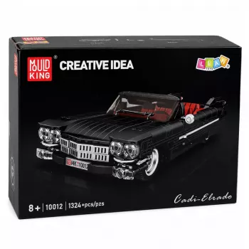 LEAN TOYS Klocki konstrukcyjne Classic Car Cabrio Cadi-Elrado Czarny 1324 szt.