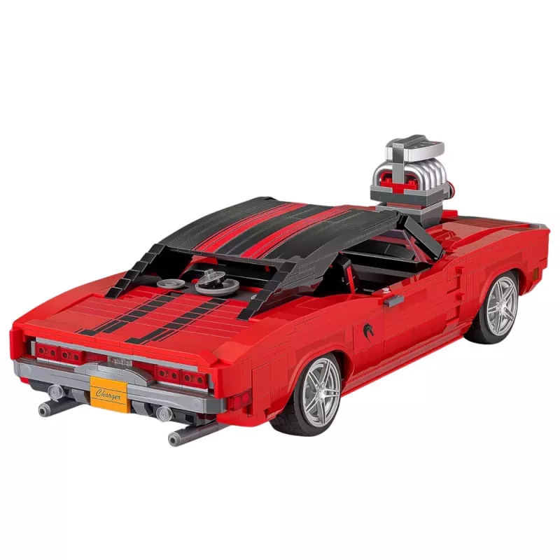LEAN TOYS Klocki Konstrukcyjne Samochód Sportowy Charger Czerwony 1869 szt.