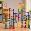LEAN TOYS Zestaw konstrukcyjny Tory kulkowe Tunele Kolorowe Dinozaury 192 elementy