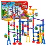 LEAN TOYS Zestaw konstrukcyjny Tory kulkowe Tunele Kolorowe Dinozaury 192 elementy