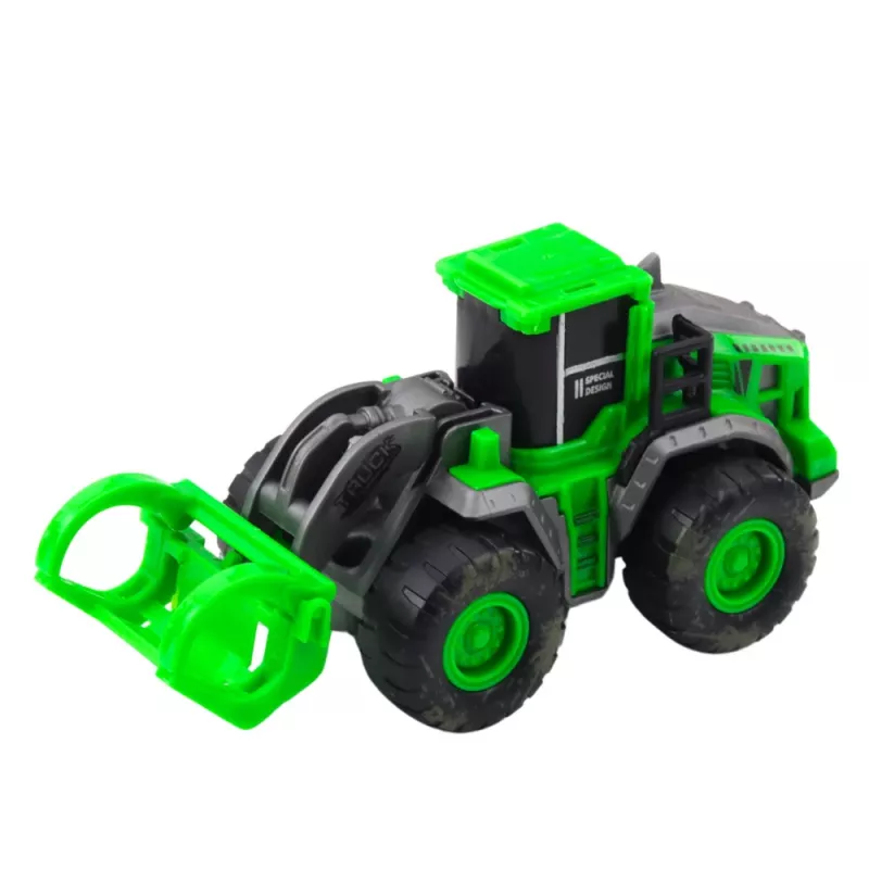 LEAN TOYS Pojazdy Budowlane Koparka Ładowarka Spycharka Zielony Drive Mix
