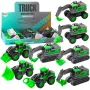 LEAN TOYS Pojazdy Budowlane Koparka Ładowarka Spycharka Zielony Drive Mix