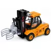 LEAN TOYS Wózek widłowy z regulowanym chwytakiem, światłami i dźwiękami, żółty 1:43