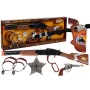 LEAN TOYS Zestaw Kowbojski Karabin Lever Action Rewolwer Colt Odznaka Szeryfa