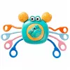 LEAN TOYS Krab Sensoryczna Zabawka Edukacyjna dla Maluchów Grzechotka Gryzak Niebieski
