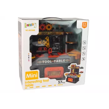 LEAN TOYS Creative DIY Workshop 57-częściowy zestaw warsztatowy stół + narzędzia