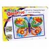 LEAN TOYS Kreatywny zestaw mozaiki z guzików Puzzle Grzybki Szpilki Walizka 300 szt.