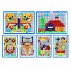 LEAN TOYS Kreatywny zestaw mozaiki z guzików Puzzle Grzybki Szpilki Walizka 300 szt.