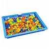LEAN TOYS Kreatywny zestaw mozaiki z guzików Puzzle Grzybki Szpilki Walizka 300 szt.