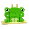 LEAN TOYS Creative Spatial Wooden Bricks 3D Frog Puzzle