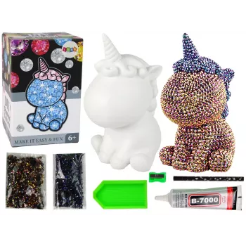 LEAN TOYS Creative Unicorn Kit DIY Diamonds Crystals Brown