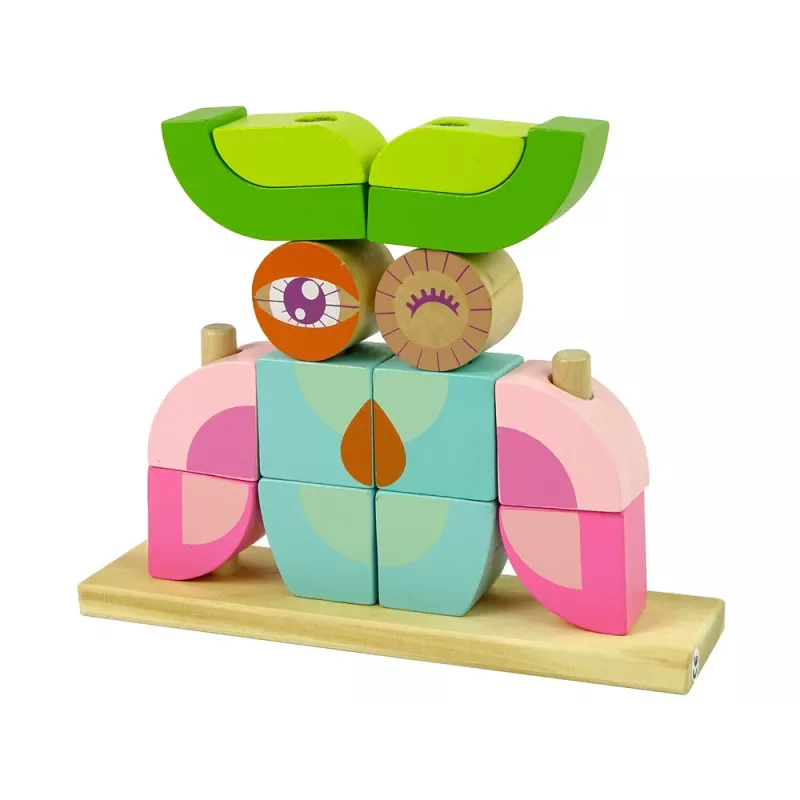 LEAN TOYS Creative Wooden Spatial Puzzle Owl 3D