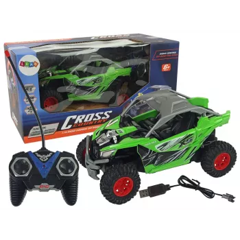 LEAN TOYS Cross Country Zdalnie Sterowany Samochód Terenowy 27 MHz Zielony