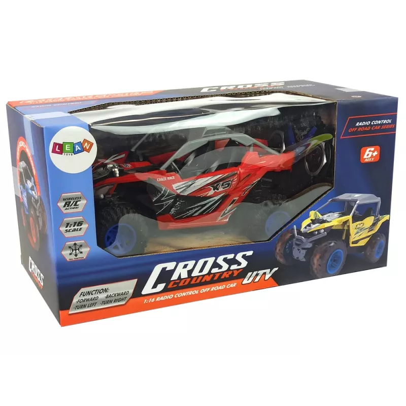 LEAN TOYS Cross Country Zdalnie Sterowany Samochód Terenowy 27 MHz Czerwony
