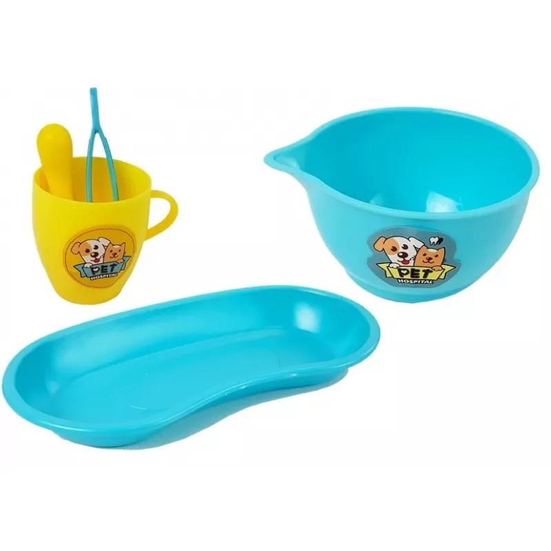 LEAN TOYS Zestaw dentystyczny dla psa. Szczoteczka do zębów. Wyciśnięta pasta do zębów.
