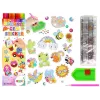 LEAN TOYS Zestaw Naklejek z Diamentowym Haftem Zwierzęta Ogród Tęcza Mozaika