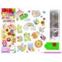LEAN TOYS Zestaw Naklejek z Diamentowym Haftem Zwierzęta Ogród Tęcza Mozaika