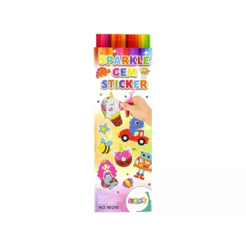 LEAN TOYS Zestaw Naklejek z Diamentowym Haftem Dinozaury Mozaika