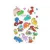 LEAN TOYS Zestaw Naklejek z Diamentowym Haftem Dinozaury Mozaika