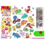 LEAN TOYS Zestaw Naklejek z Diamentowym Haftem Dinozaury Mozaika
