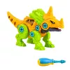 LEAN TOYS Zestaw do skręcania klocków konstrukcyjnych Dinozaury ze śrubokrętem 4 w 1