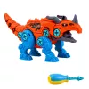 LEAN TOYS Zestaw do skręcania klocków konstrukcyjnych Dinozaury ze śrubokrętem 4 w 1