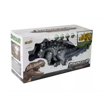 LEAN TOYS Dinozaur na baterię Triceratops Szary