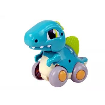 LEAN TOYS Dinozaur na Kółkach Niebieska Figurka