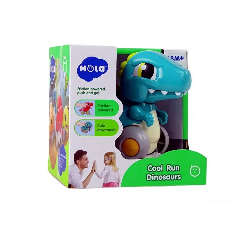 LEAN TOYS Dinozaur na Kółkach Niebieska Figurka