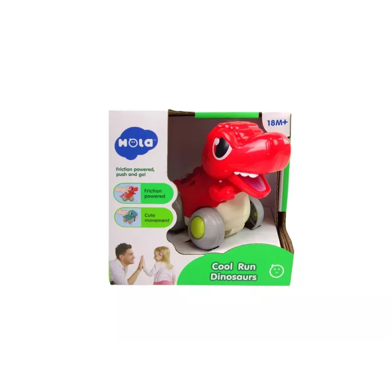 LEAN TOYS Dinozaur na kółkach T-Rex Czerwona Figurka