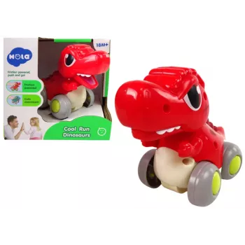 LEAN TOYS Dinozaur na kółkach T-Rex Czerwona Figurka