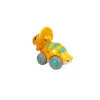 LEAN TOYS Dinozaur na Kółkach Żółty Triceratops Figurka