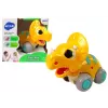 LEAN TOYS Dinozaur na Kółkach Żółty Triceratops Figurka
