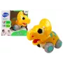 LEAN TOYS Dinozaur na Kółkach Żółty Triceratops Figurka