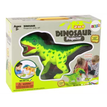 LEAN TOYS Projektor Dinozaurów z Markerami i Szablonami