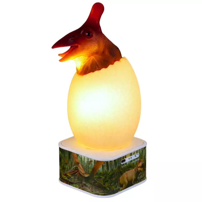 LEAN TOYS Dinozaur Pterozaur LED Lampa Jajko Micro USB - 16 kolorów RGB, sterowanie dotykowe i pilot, ładowalna