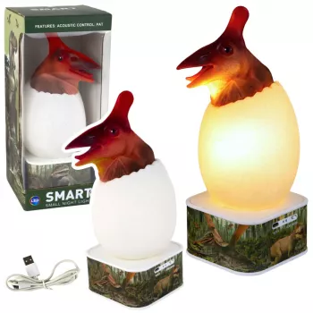 LEAN TOYS Dinozaur Pterozaur LED Lampa Jajko Micro USB - 16 kolorów RGB, sterowanie dotykowe i pilot, ładowalna