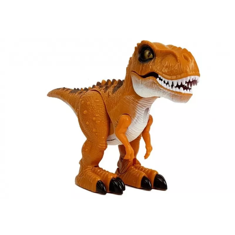 LEAN TOYS Dinozaur Zdalnie Sterowany R/C Brąz Dźwięk Światło