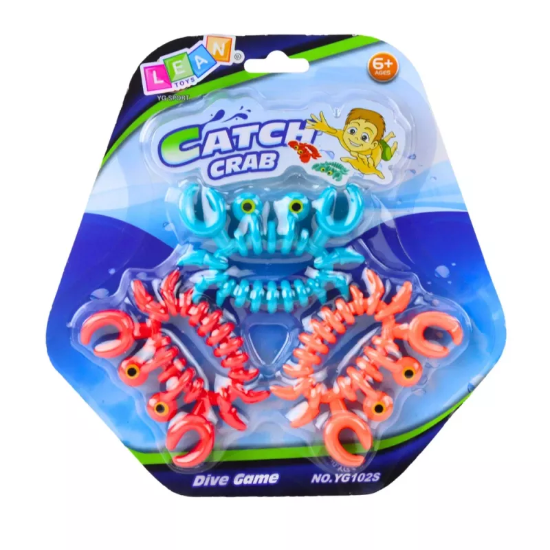 LEAN TOYS Diving Toys Water Fun Colorful Crabs 3 pcs.